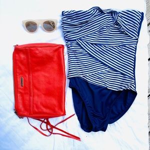 Miraclesuit Muse 8 Navy White swimsuit bandeau